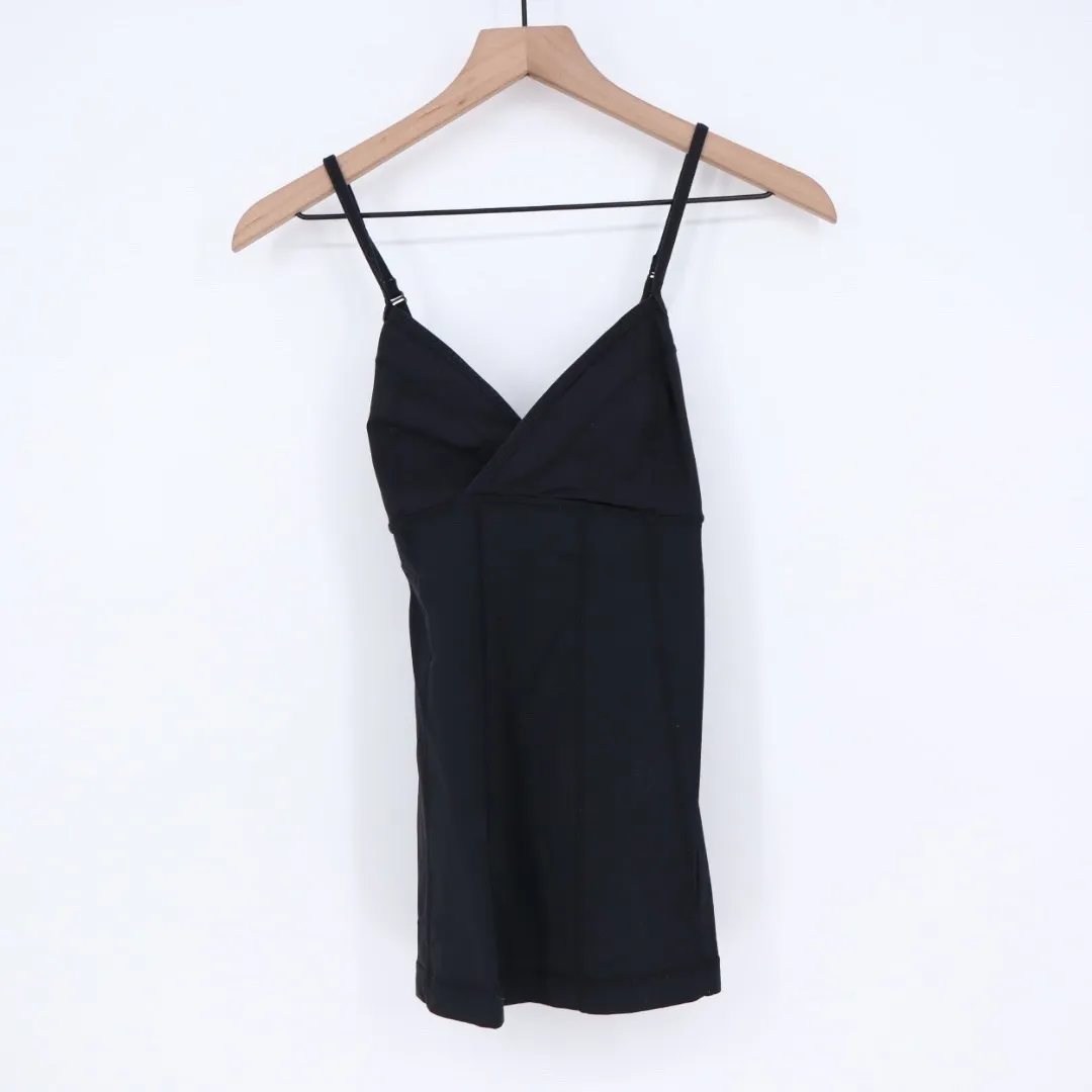 Lululemon Black Athletic Cami Tank Top Size 8 Crisscross Back - Image 2