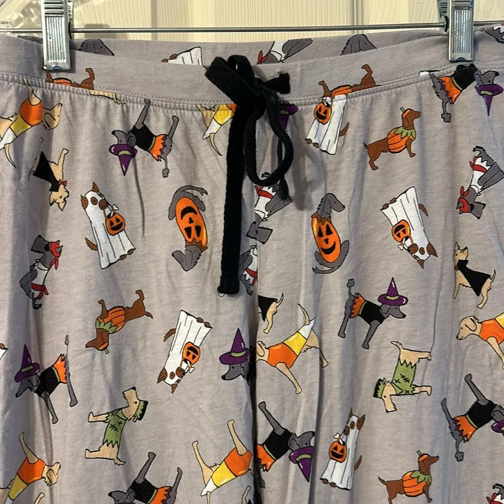 Cynthia Rowley Halloween Dog Print PJ Pajama Lounge Pants X-Small - Image 2