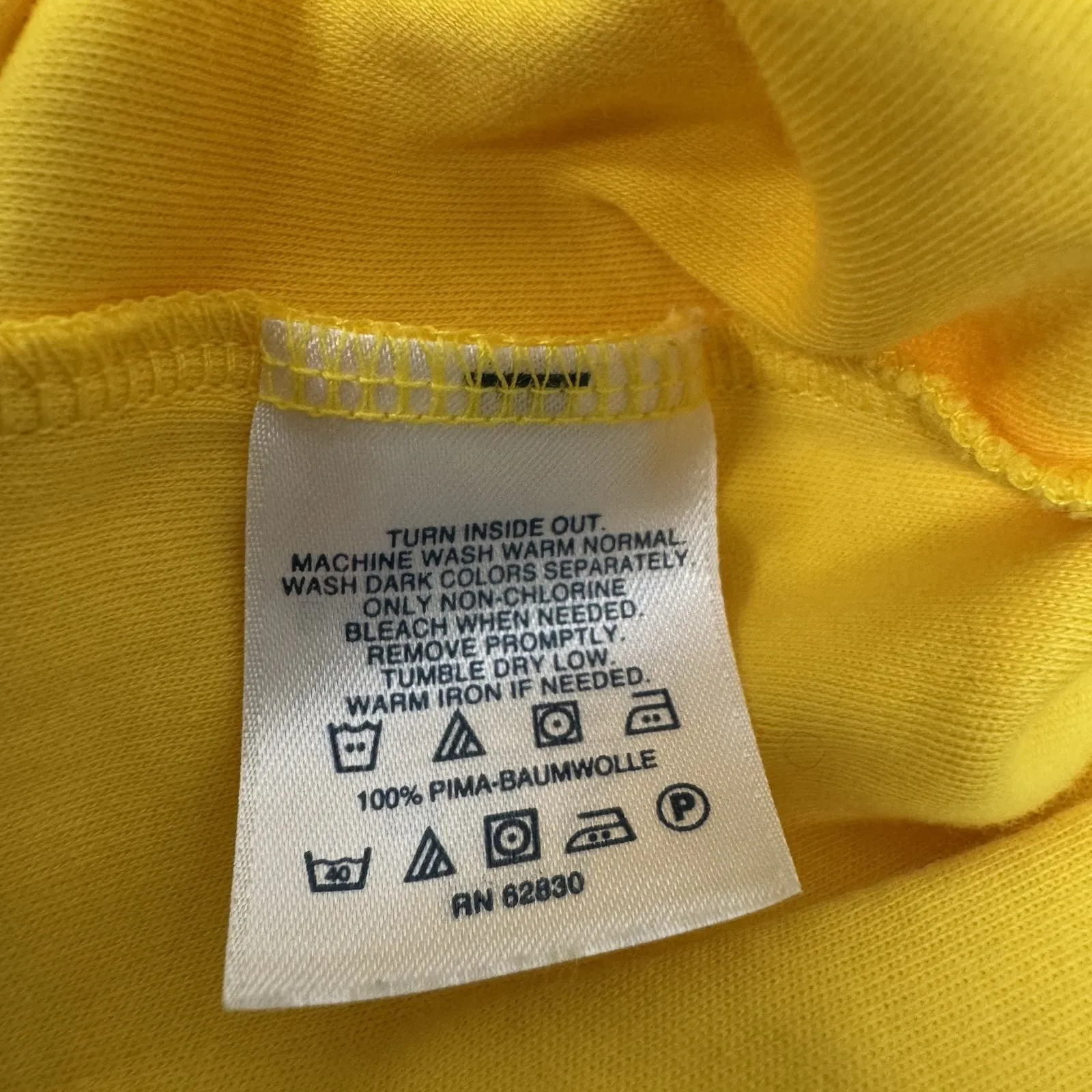 Lands End Bright Yellow Polo Pima Cotton M 10-12 Preppy Classic Fit Work Casual - Image 7