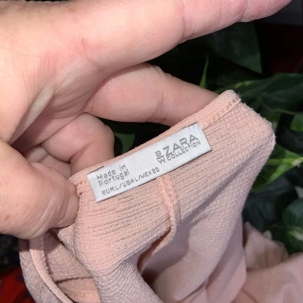 Zara Blush Sleeveless Asymmetrical Hem Flowy Tank Top Tunic Casual S - Image 9