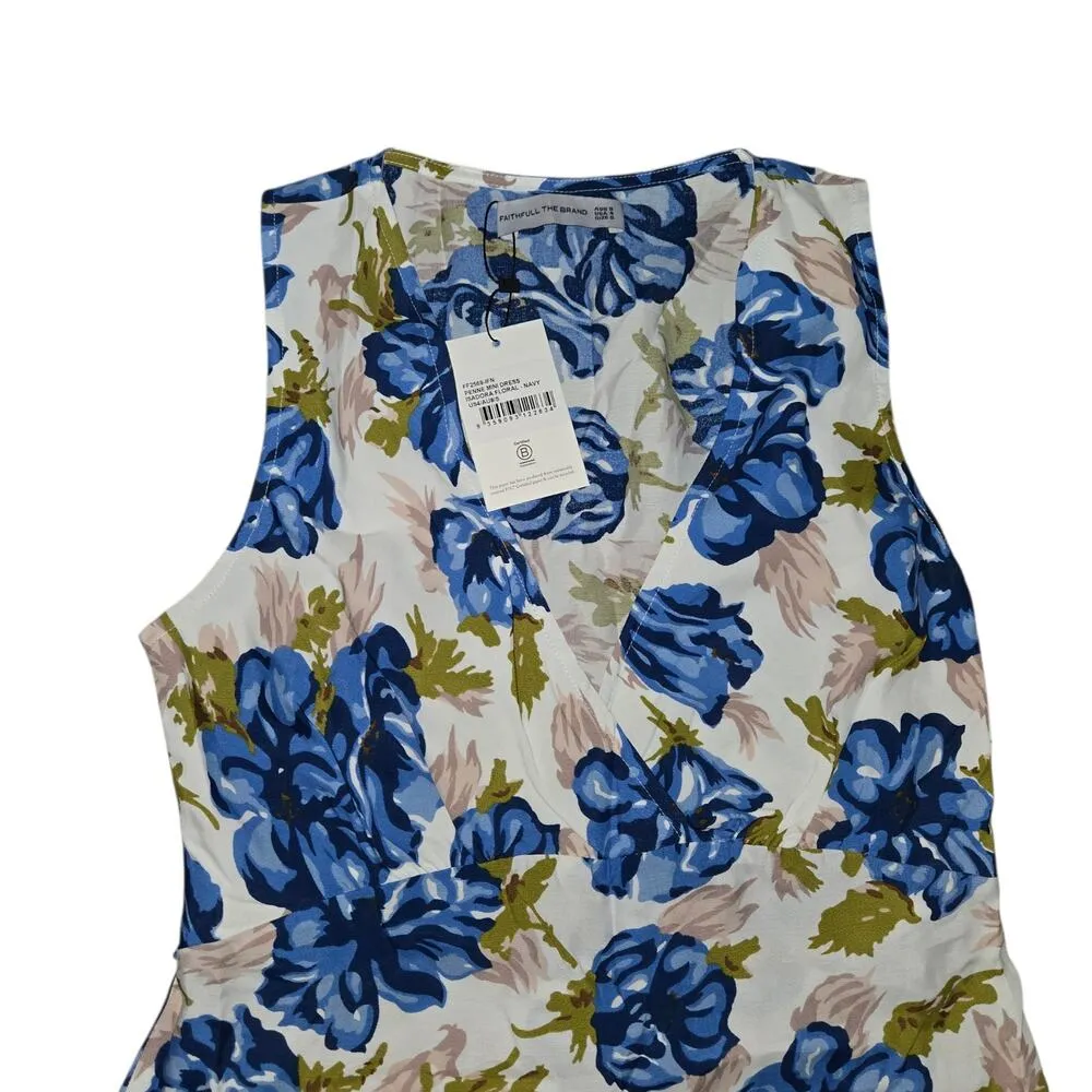 Faithful The Brand Penne Mini Dress in Isadora Floral Navy Size: 4 - Image 3