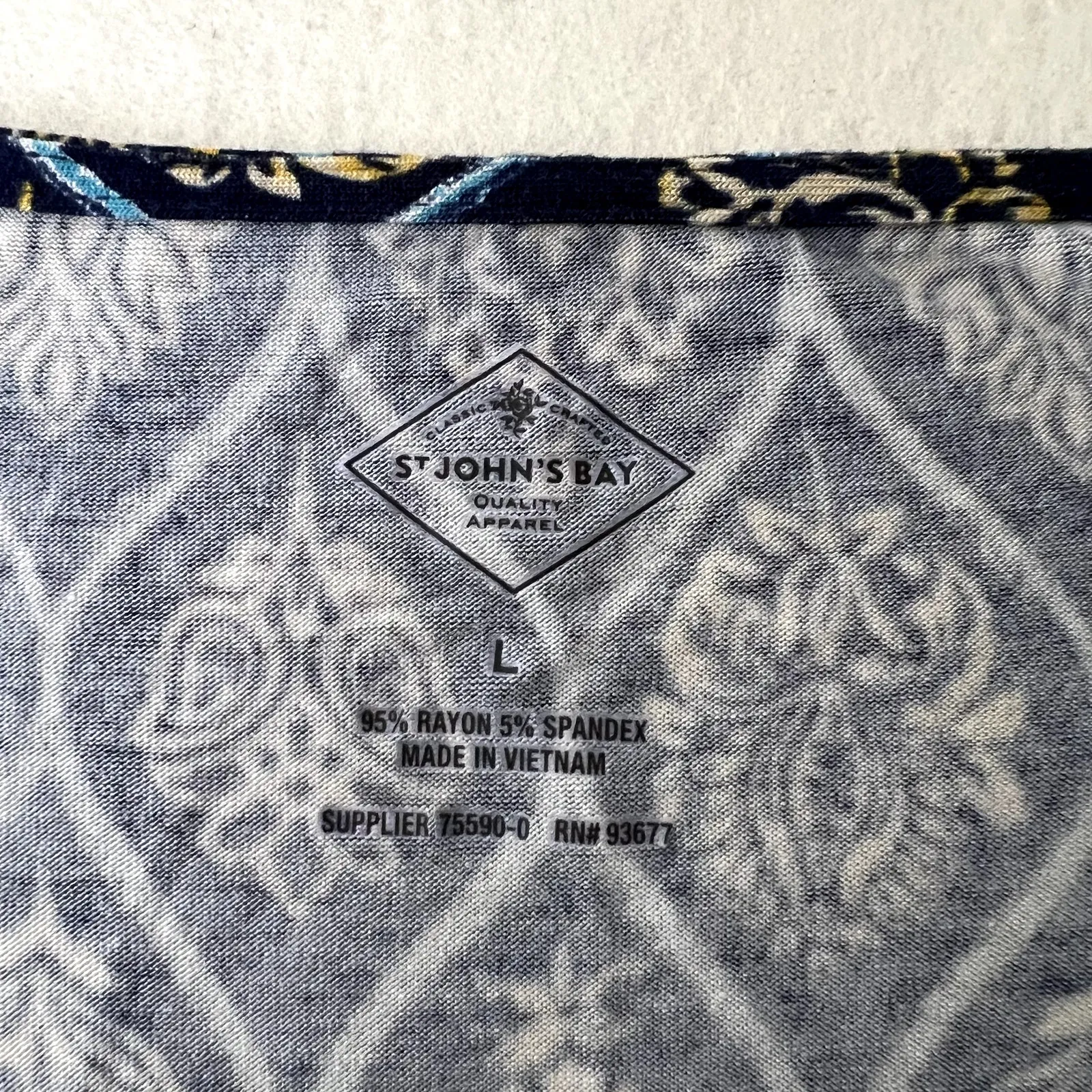 St John's Bay Navy Paisley Patterned Tank Dress - Image 6