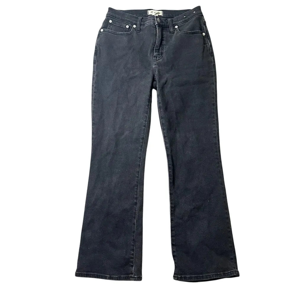 Madewell Black KICK OUT mid rise Women's flare Jeans Size 28 - Image 10