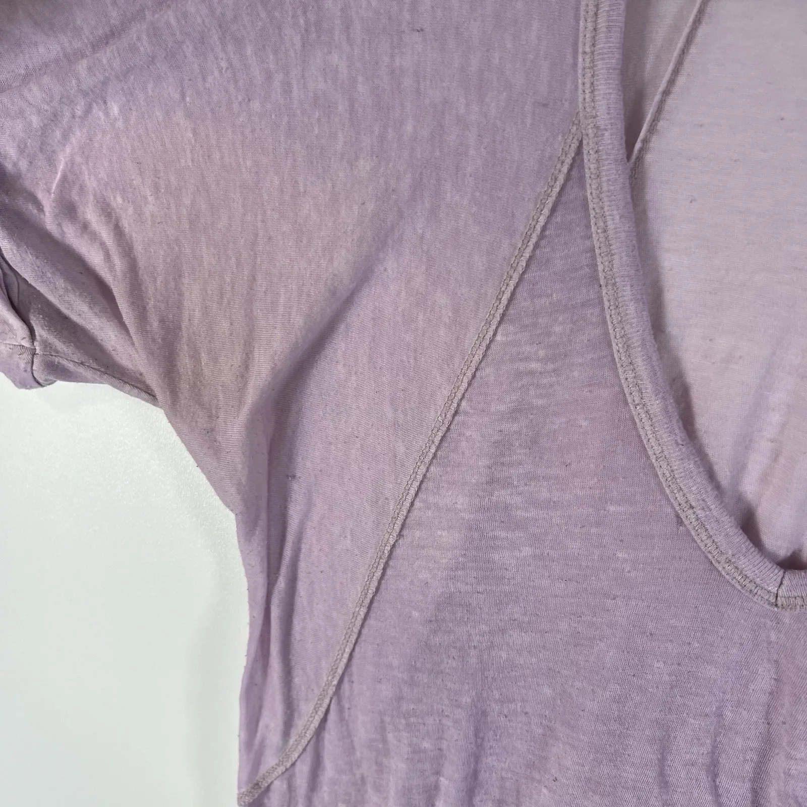 We The Free Burnout‎ T-Shirt Women's Oversized XS V-Neck Boho Lagenlook Slouchy - Image 5