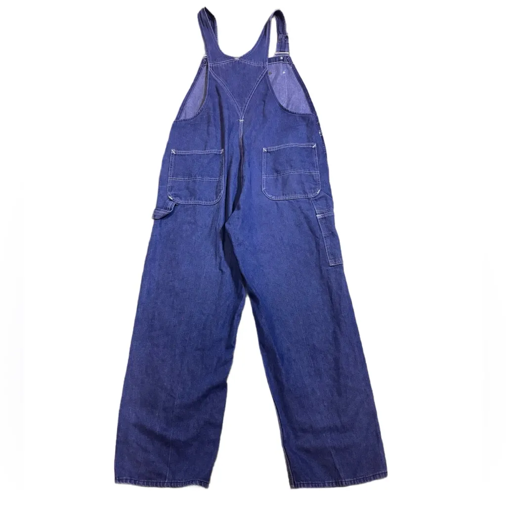 Vintage 1950s Sears Union Made Tradewear Denim Bib Overalls Retro Old School M Blue Size none - Image 2