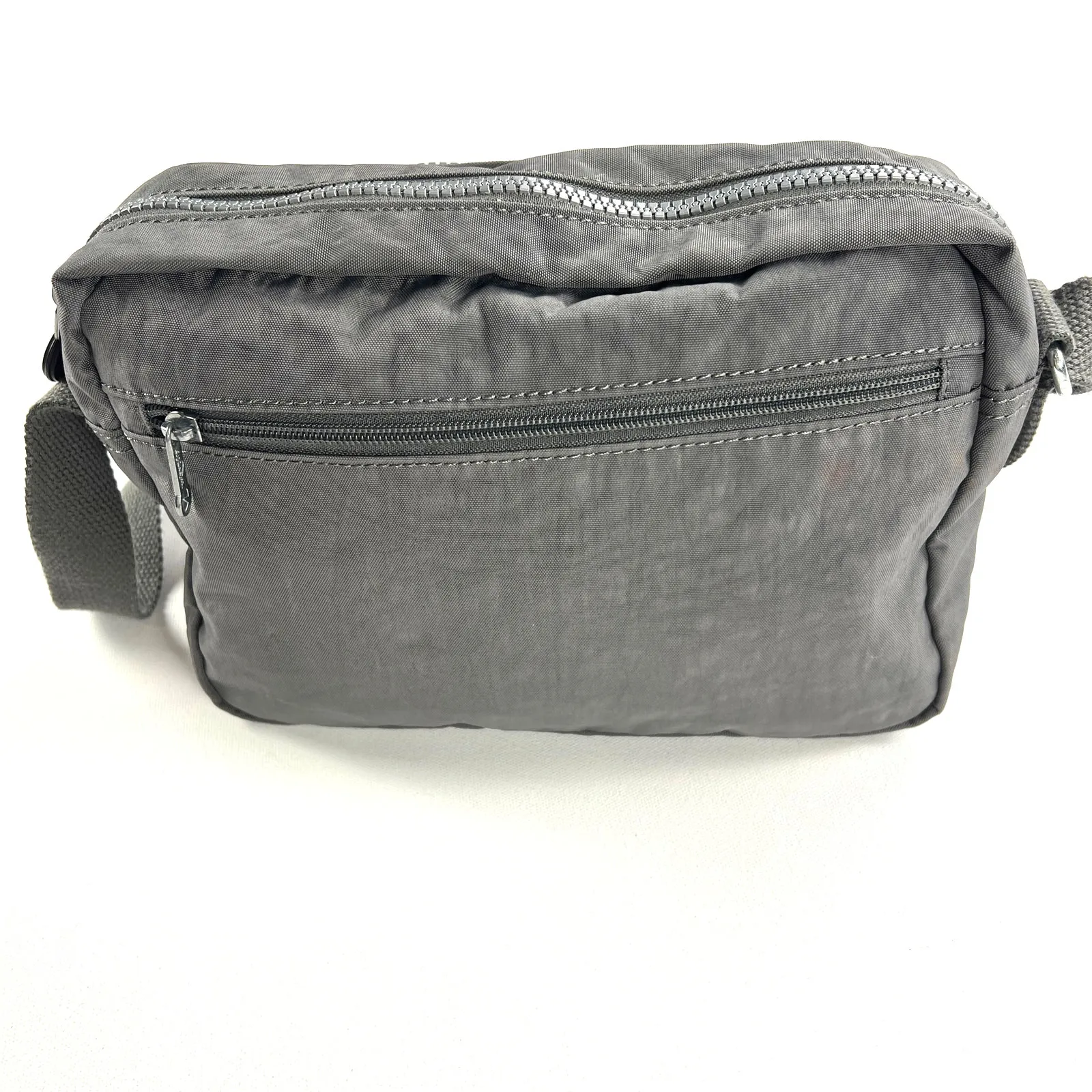 Kipling Deena Medium Crossbody/Shoulder Travel Bag Gray Crinkle Nylon Versatile - Image 3