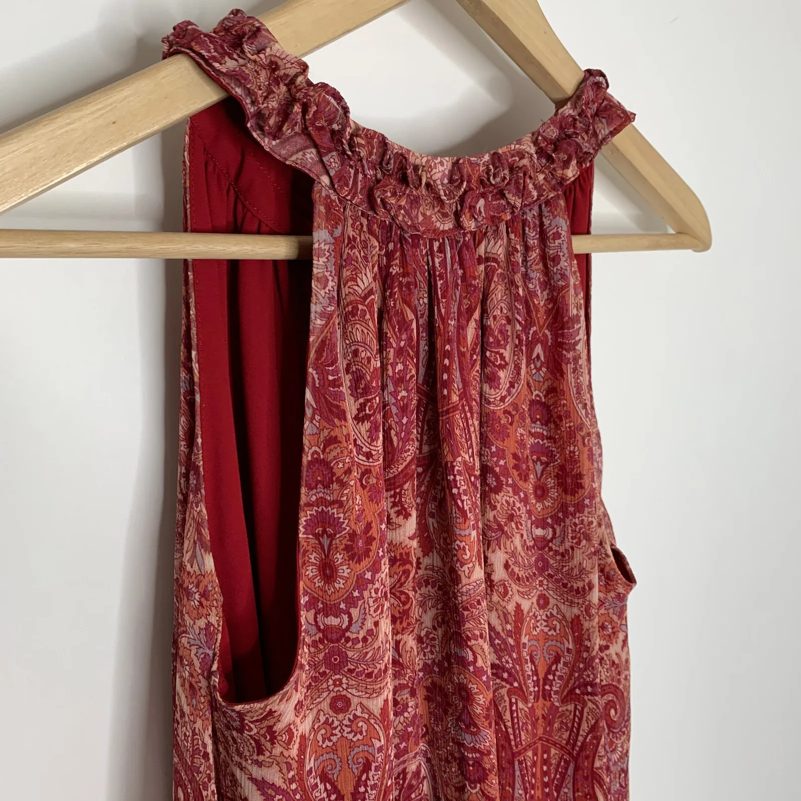 Ramy Brook Jolene Sleeveless Silk Paisley-Print Midi Dress Womens XS - Image 16