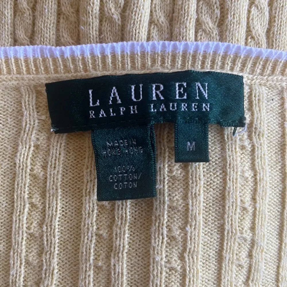 Lauren Ralph Lauren cable knit sweater Yellow Size M - Image 5