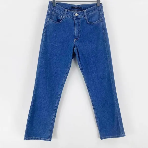 THEORY Blue Medium Wash Bootcut Jeans - Image 7