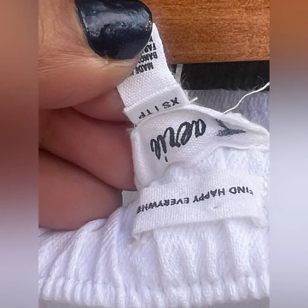 Aerie White Denim Circle Mini Skirt - Image 6