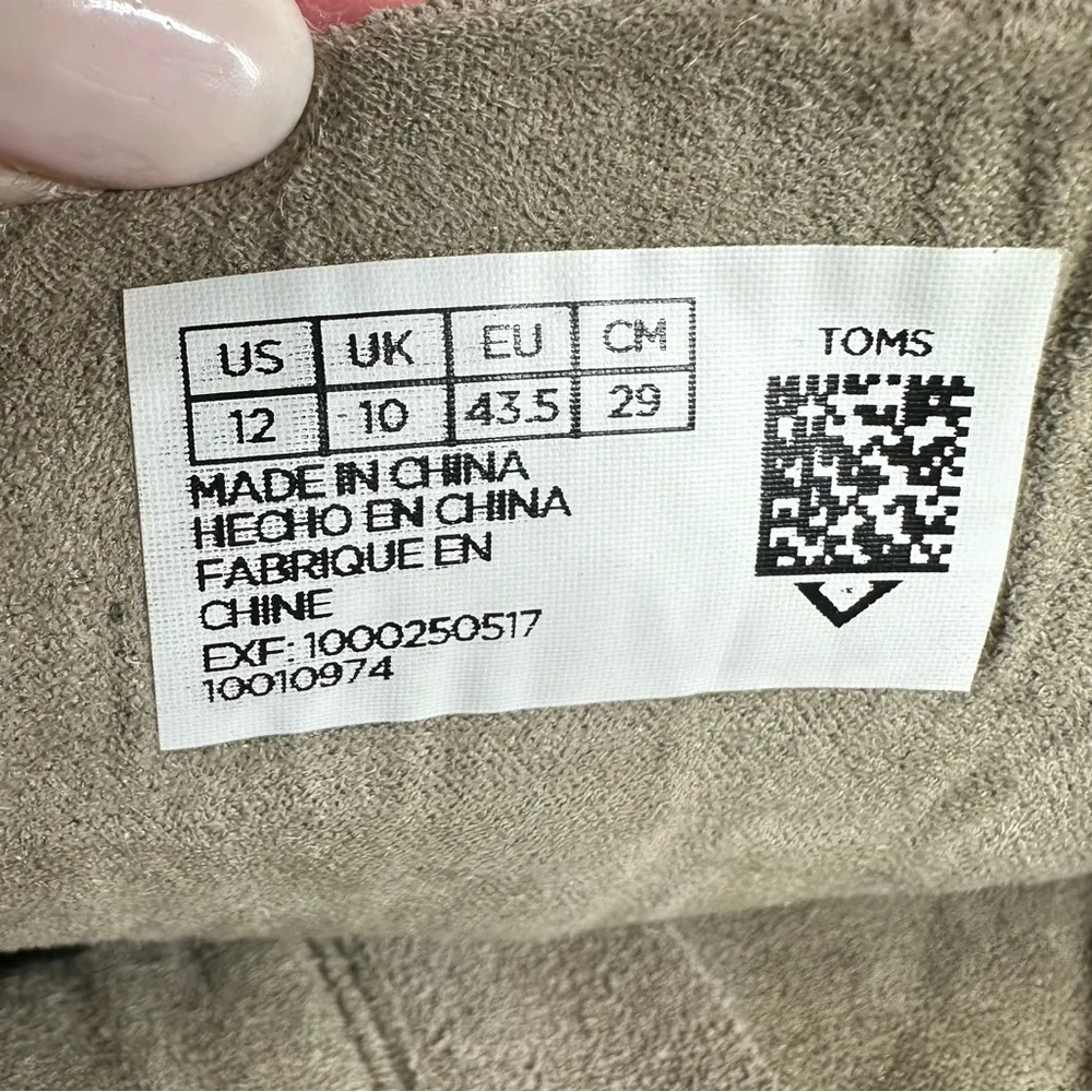 TOMS Booties Lunata Desert Taupe Beige Suede Cut Out Womens Shoes Ankle Boots 12 - Image 11