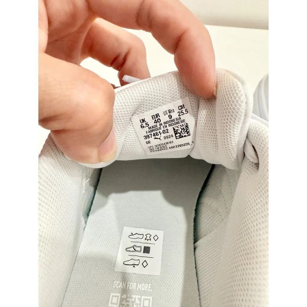 PUMA Karmen II Idol Chunky Leather Low Top Sneakers Shoes White Women's Size 9 - Image 4