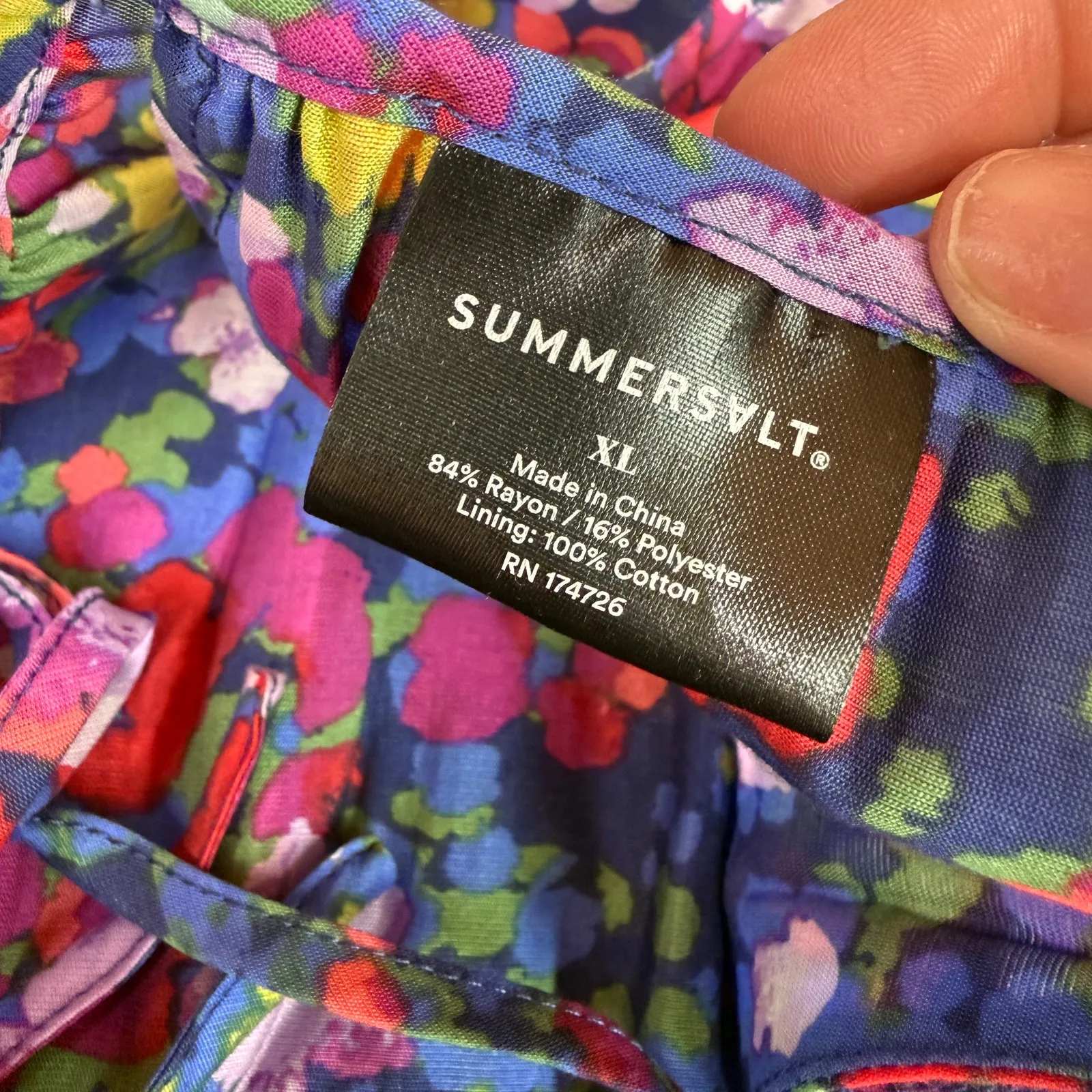 Summersalt The High Neck Tiered Painted Meadows Floral Maxi Dress Size XL - Image 7