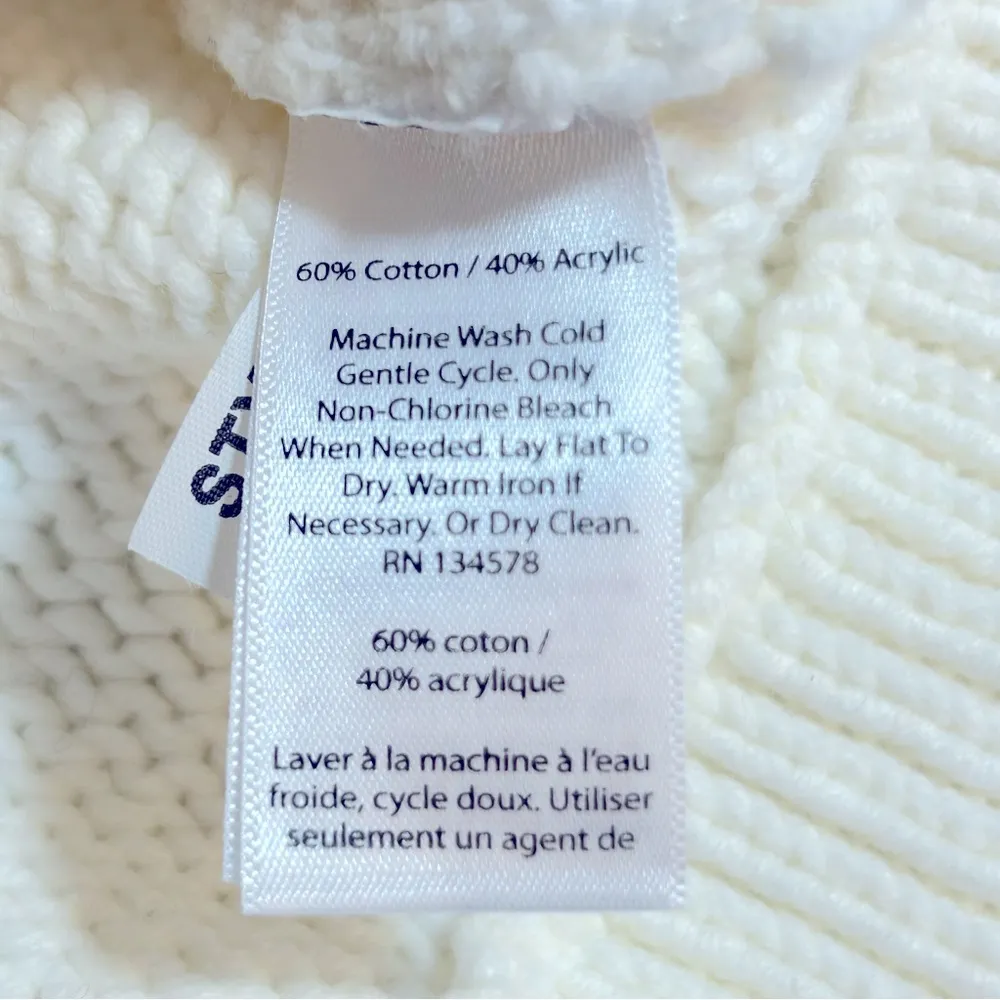 Vineyard Vines Off White Zip Front Cardigan Size M - Image 7