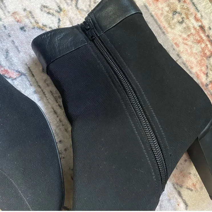 Stuart Weitzman  black goretex ankle boot heeled platform traction sole bootie - Image 3