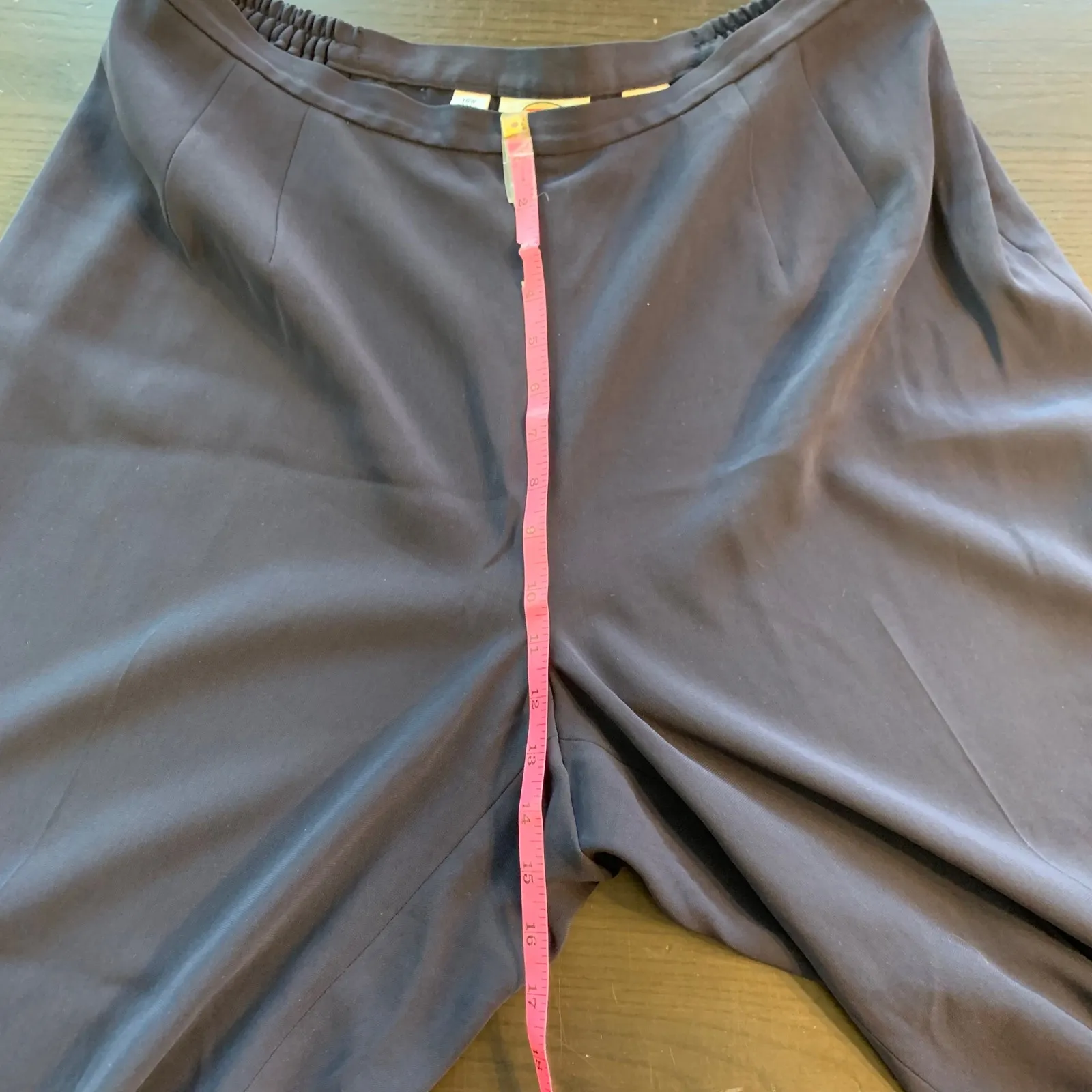 Talbots Woman Petite 18W Navy Blue Pleated Pants‎ Elastic Waist Church Office - Image 8