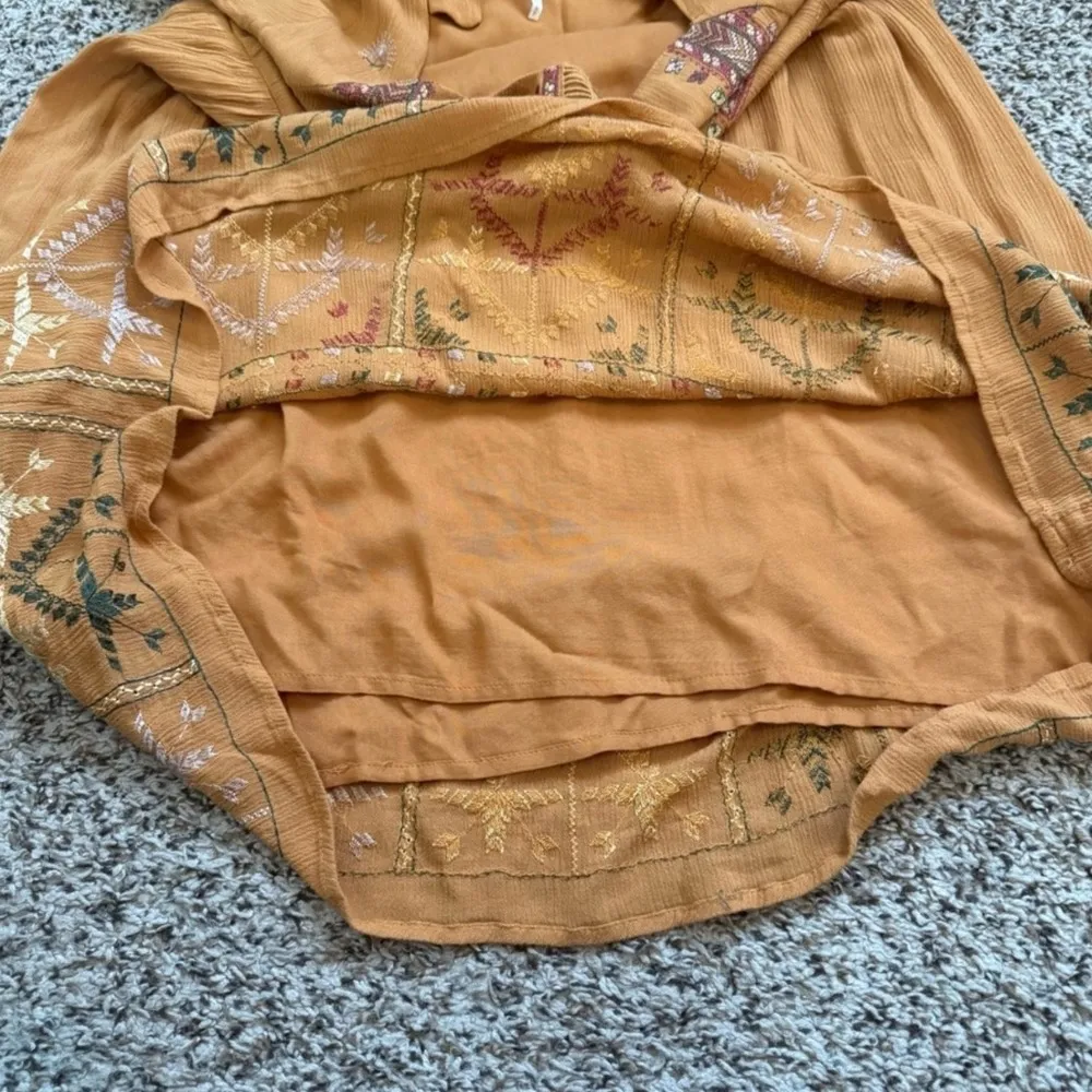 Free People Embroidered Rhiannon Mini Dress Long Sleeve Bohemian Festival Size S - Image 10