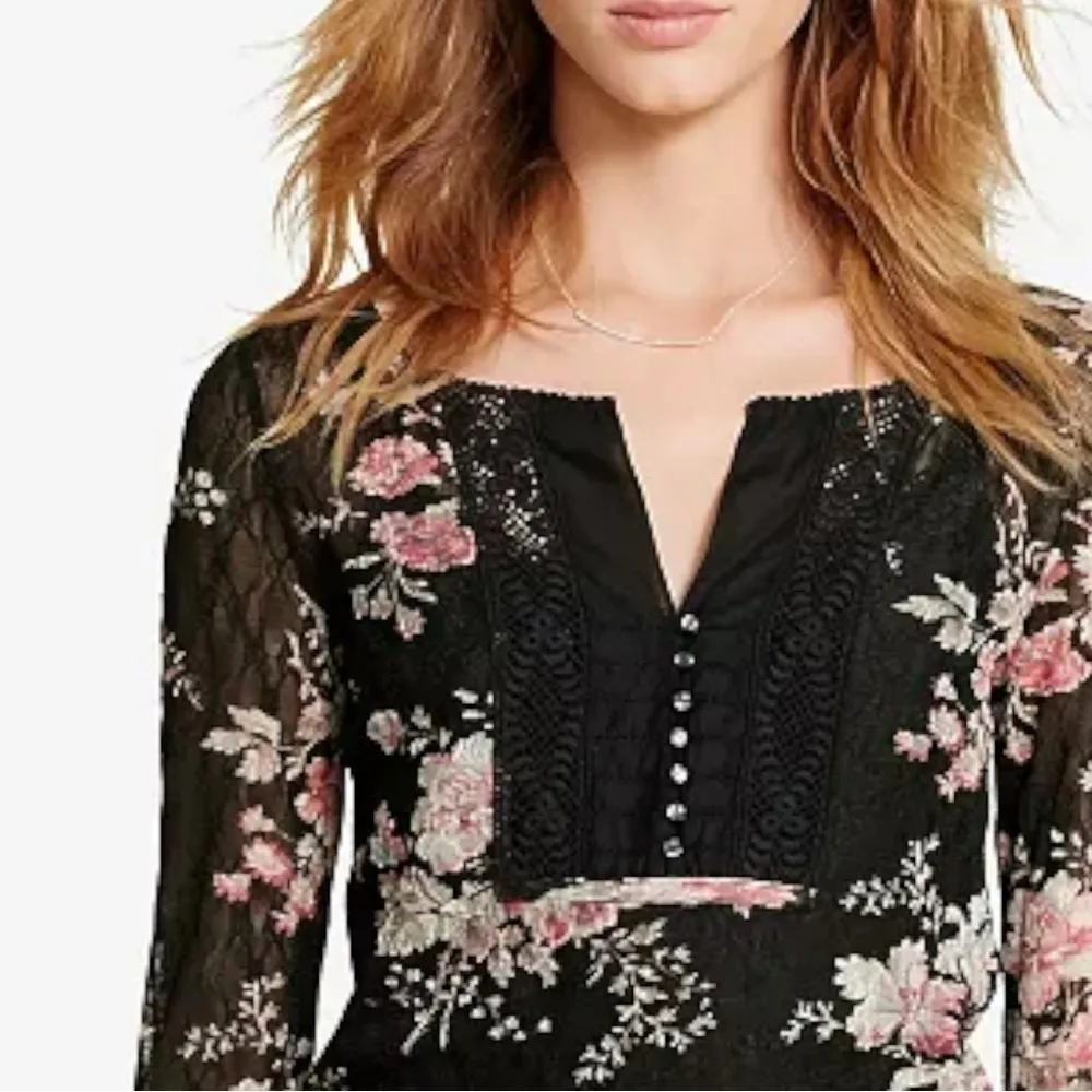 Ralph Lauren Denim & Supply Top Floral Crochet Lace Y2K Fairy Romantic Medium - Image 4