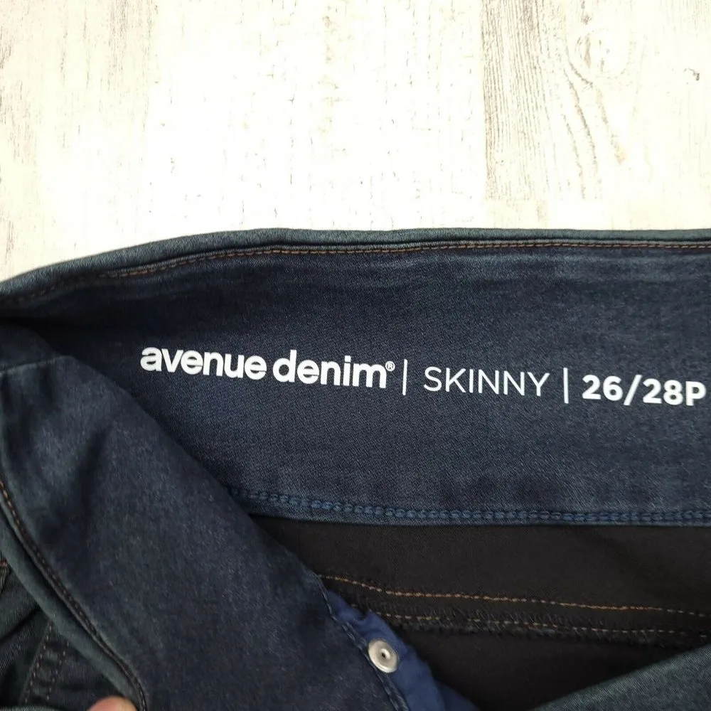 Avenue Denim Women's Skinny Pull On Luxe Sateen Size 26/28 (48x25) NWT - Image 10