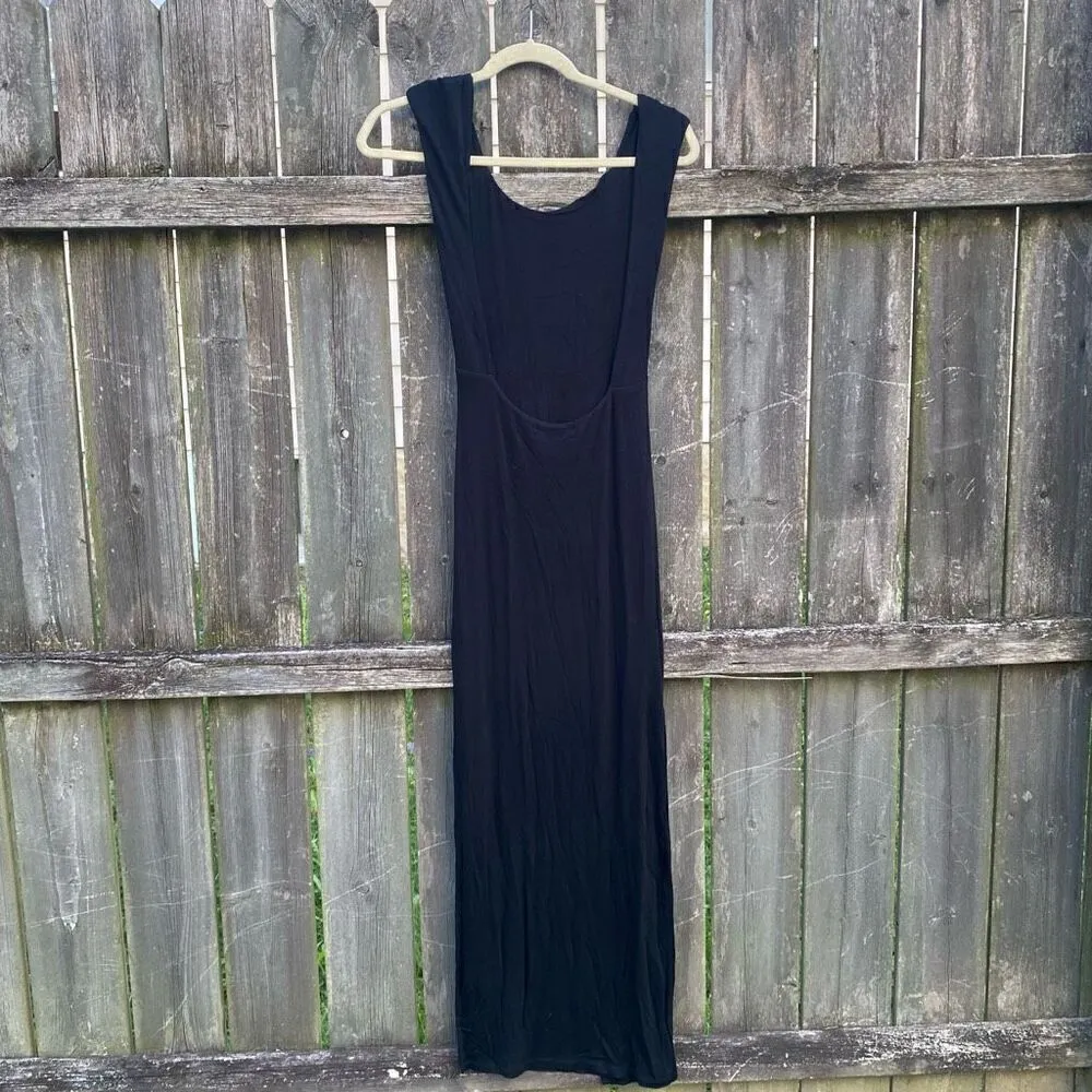 Hausen Black Open Back Tank Maxi Dress NWT | M Size M - Image 2