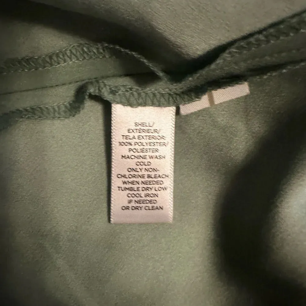 Loft floral midi lightweight light green long sleeve wrap dress size 00P - Image 8