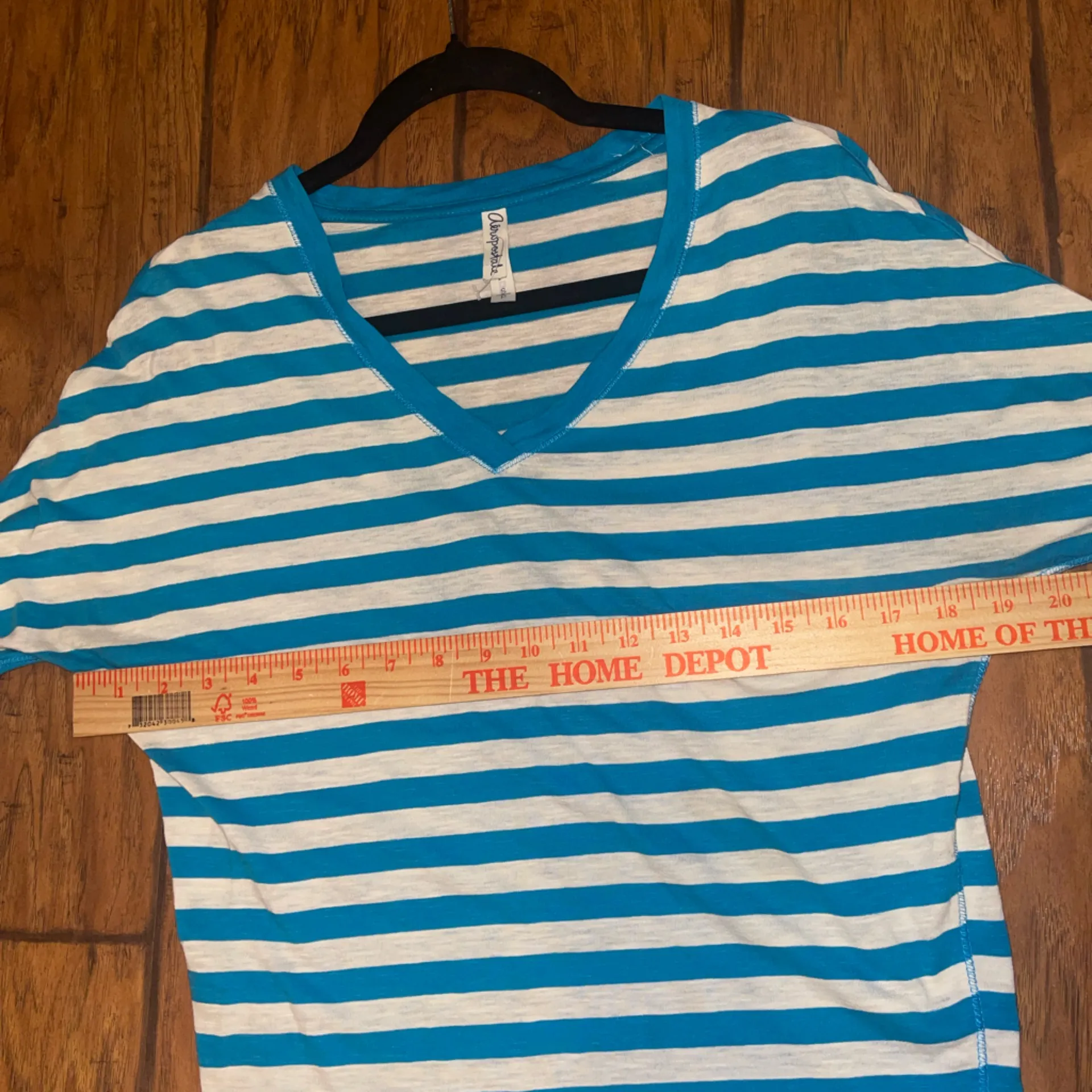 Aeropostale Top Womens small Blue Causal Dolman Sleeve Beachy Costal Day Prep - Image 6