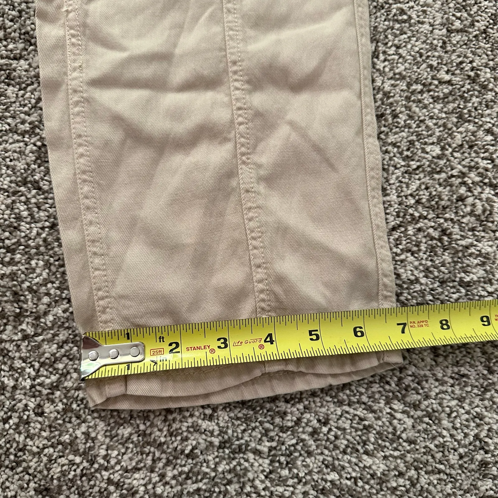 Faherty beige casual pull-on pants size M - Image 11
