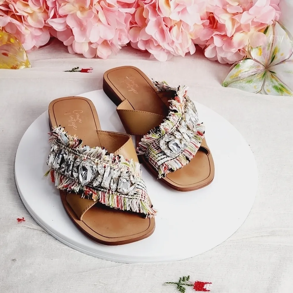 Crown Vintage Somaya Sandal Bohemian Style Large Maximized Chrystal's Size: 7 - Image 8