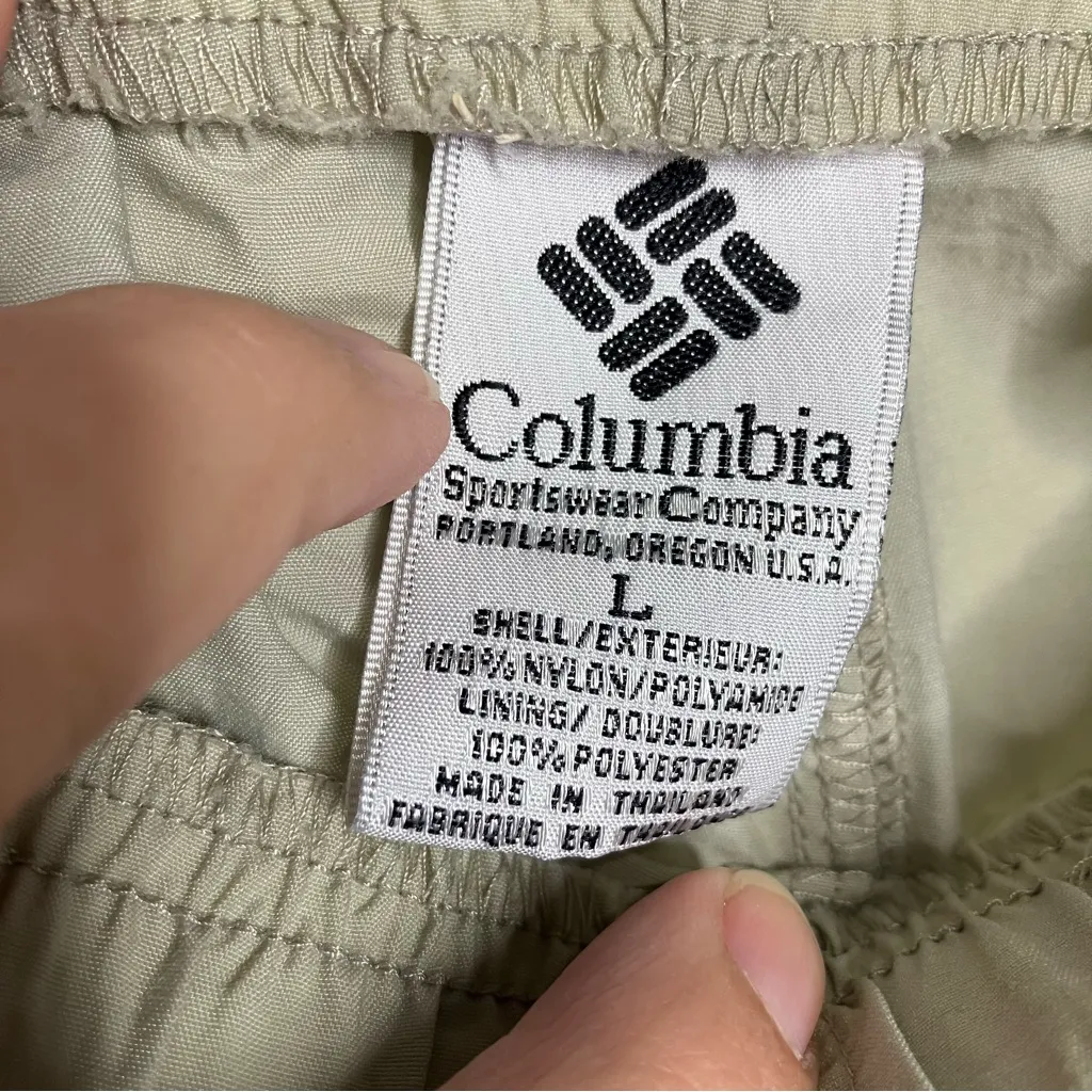 Columbia nylon hiking shorts tan cream women’s size large outdoor‎ casual - Image 4