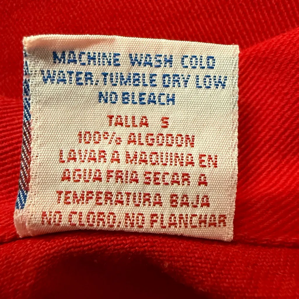 Vintage Watch L.A. Red Denim Lace Vest Women’s Small Made in USA - Image 8