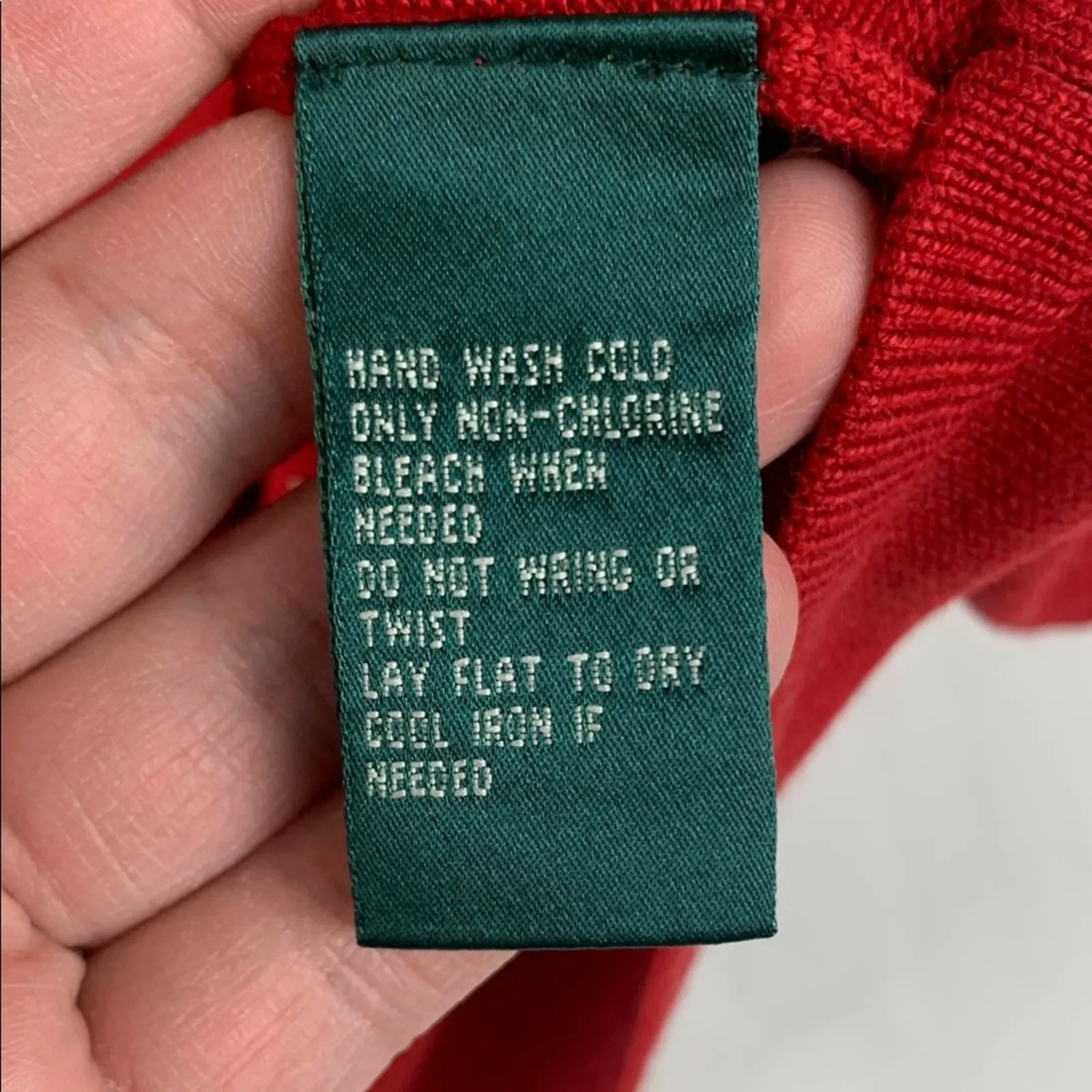 Lauren Ralph Lauren women's large ruffle neck sleeve red knit silk cashmere - Image 9