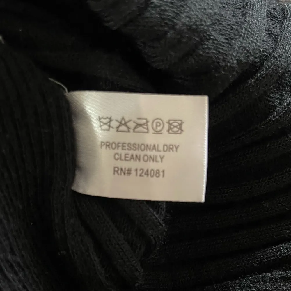 Proenza Schouler Black 100% Wool Ribbed Knit Short Sleeve Sweater XS Lightweight - Image 5