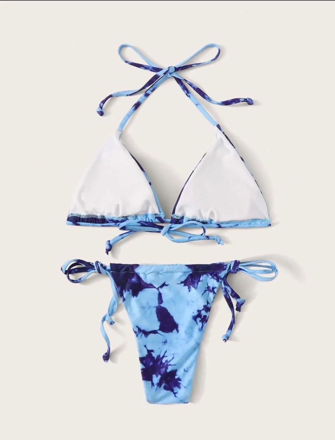 SheIn Tie Dye Halter Bikini - Image 3