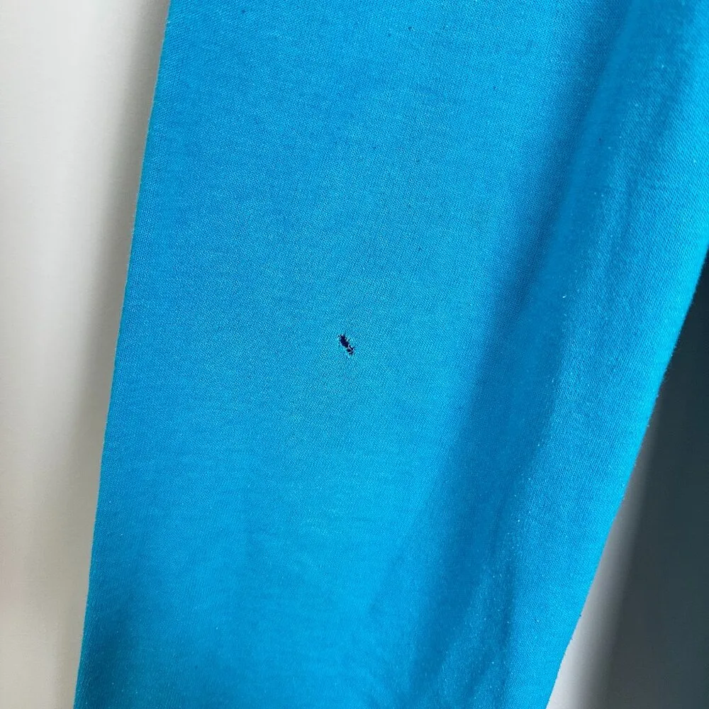 AVIATOR NATION 5 Stripe Sweatpant in Neon Blue & Neon Rainbow Size Small - Image 4