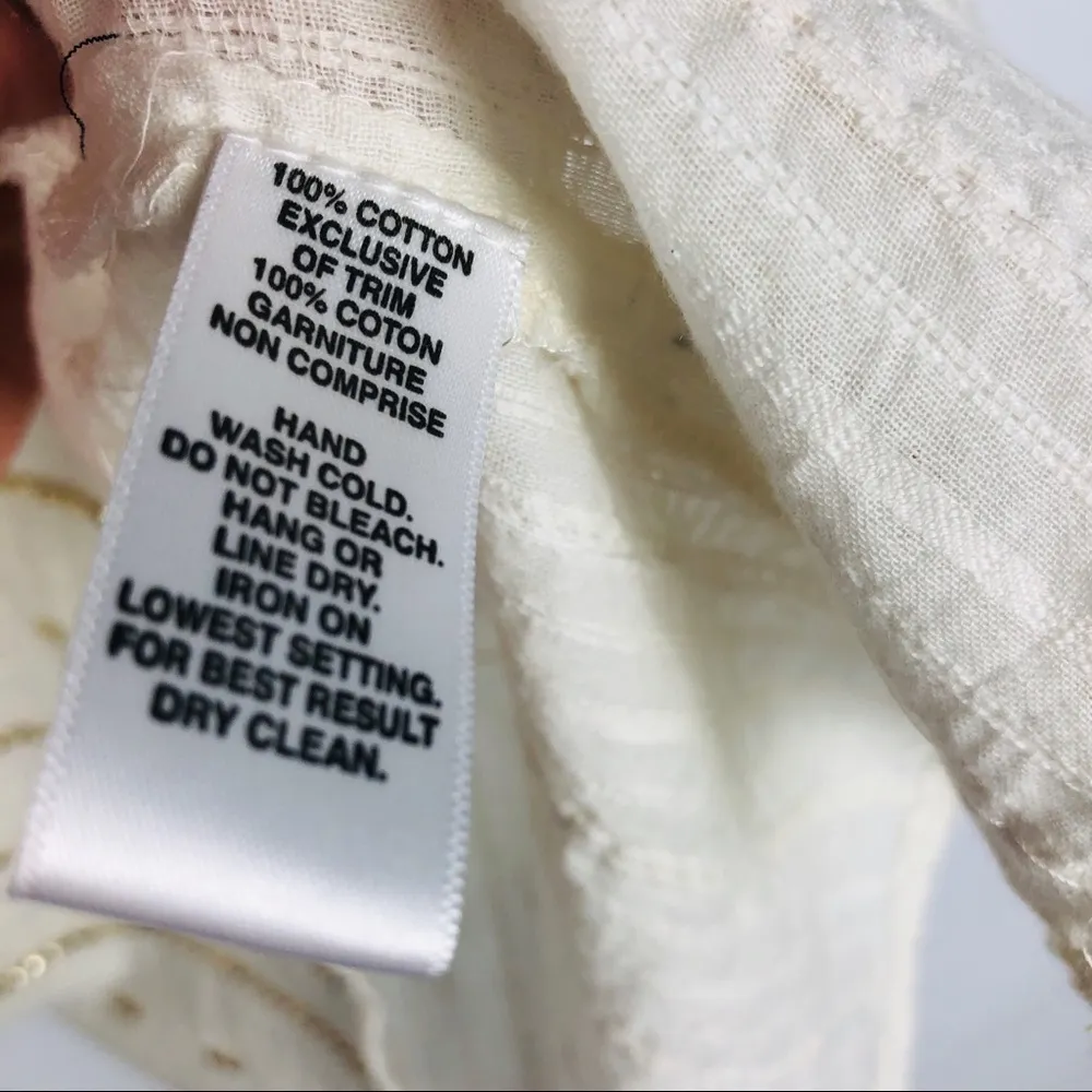 SAKS OFF THE 5TH | White and Gold Blouse-404 - Image 7