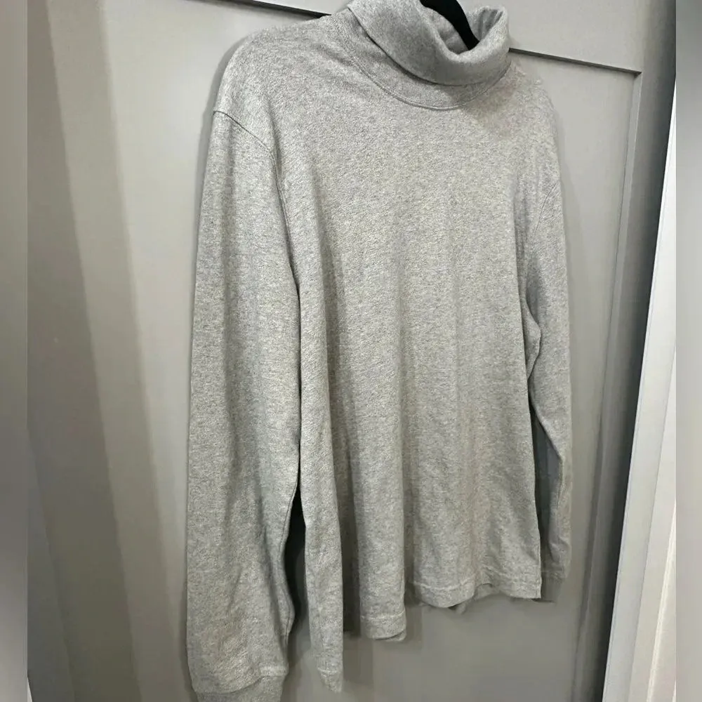 JCrew Turtle Neck Women’s Medium Gray Cotton - Image 2