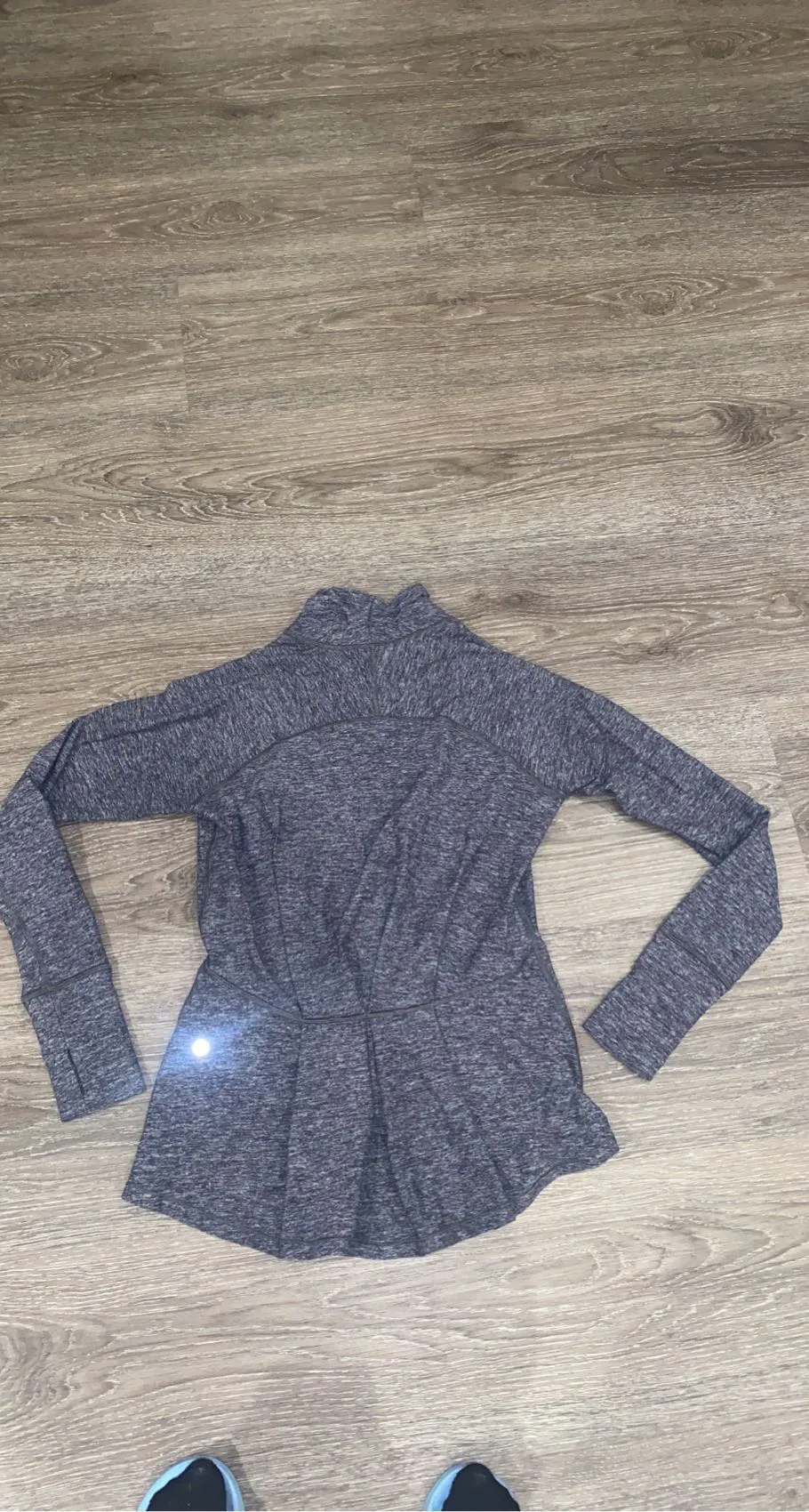 Warm Your Core Long Sleeve Tee Heathered Black - Image 8