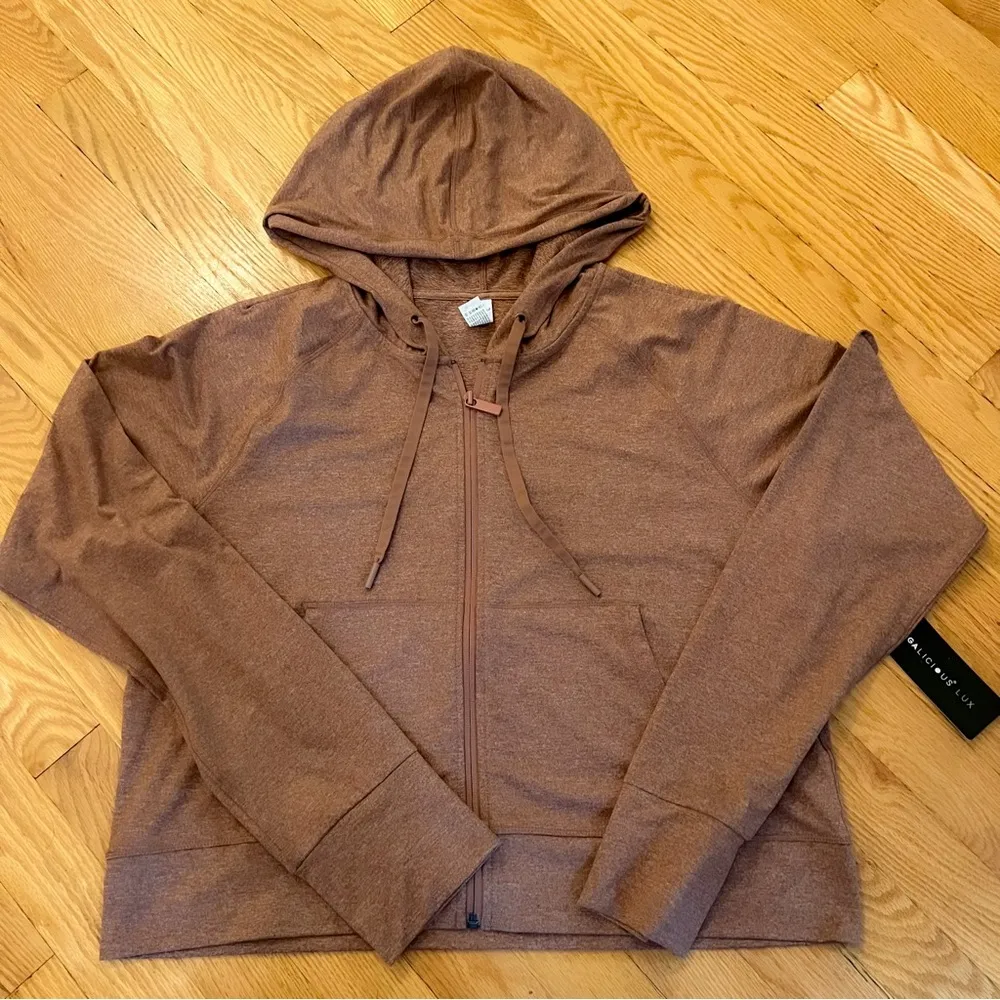 NEW Yogalicious -  Lux Cropped Full Zip Jacket‎ Heather - Image 2