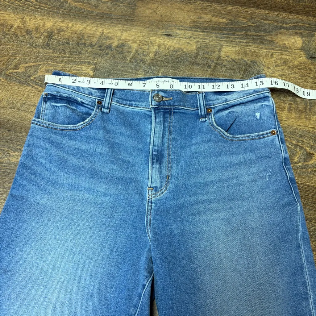 Abercrombie & Fitch The Super Skinny Ankle High Rise Jeans Size 31/12L Distress - Image 2