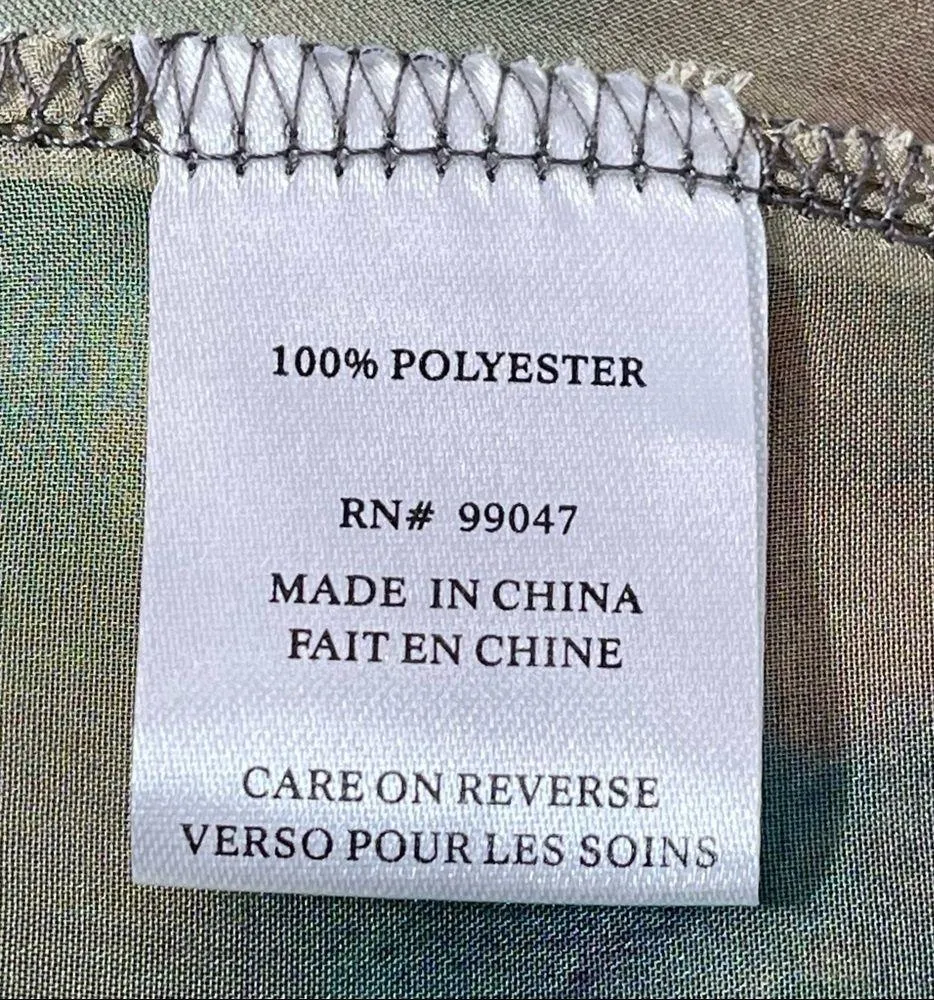 FLEUR DE LIS Mixed Print Chiffon Blouse Size M - Image 15