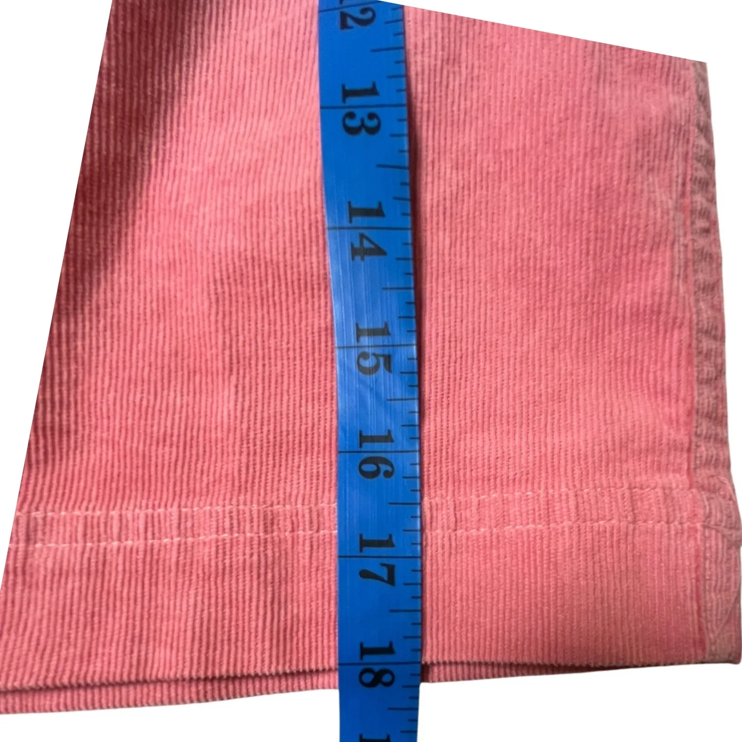 Cremiuex Pink Corduroy Button Front‎ Pocket A-Line Mini Skirt Size 14 - Image 4