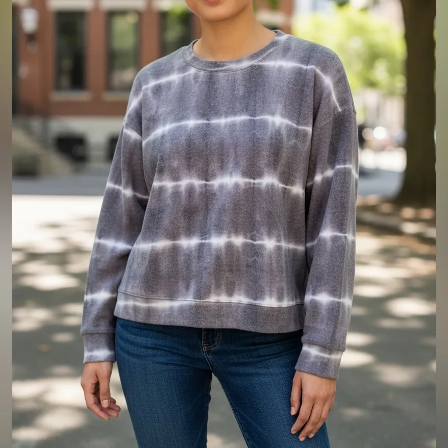 NWT STITCH FIX Nine Britton Grey Pullover Sweater Sweatshirt Top Women’s Large - Image 2