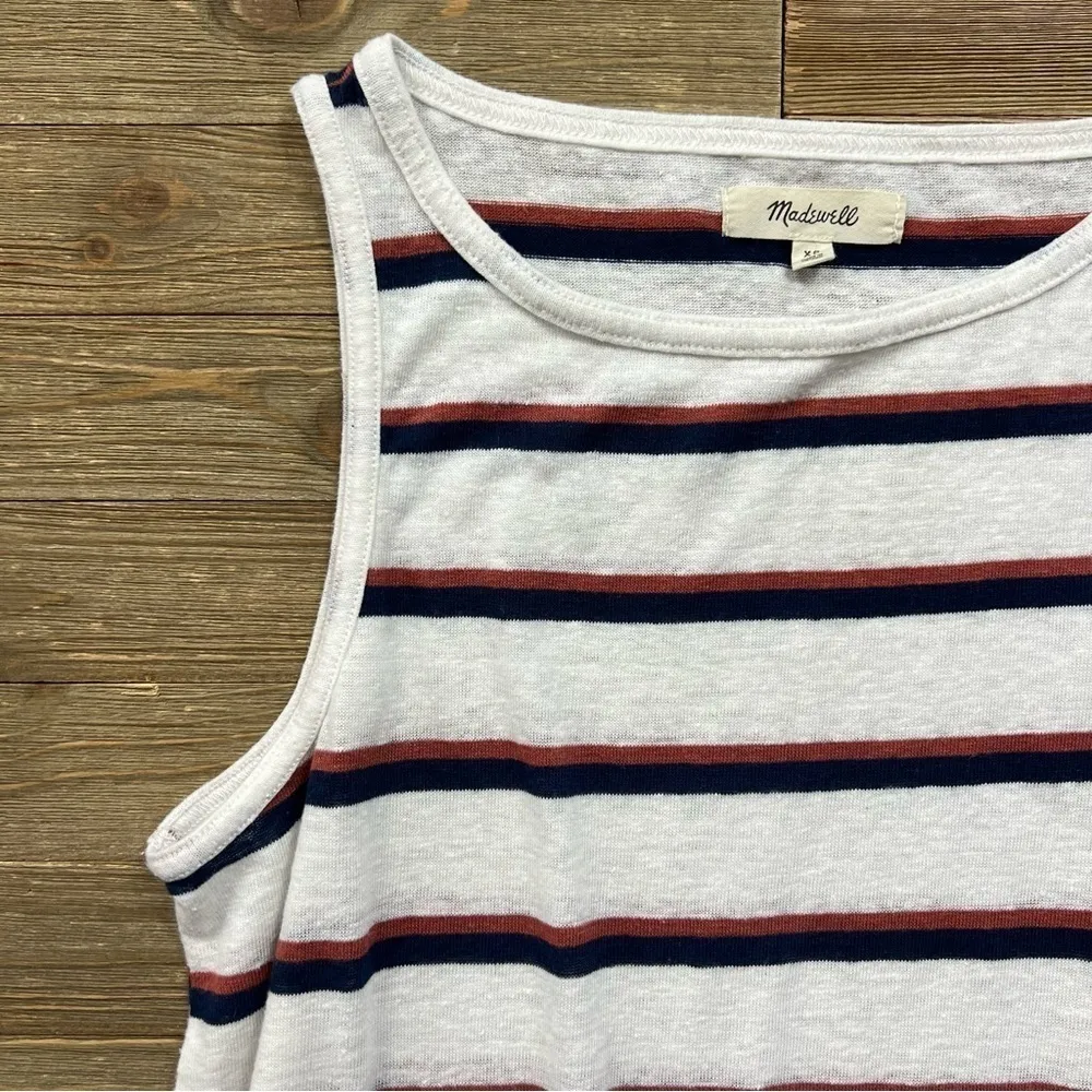 Madewell Modern Linen Tank Top in Stripe - Image 6