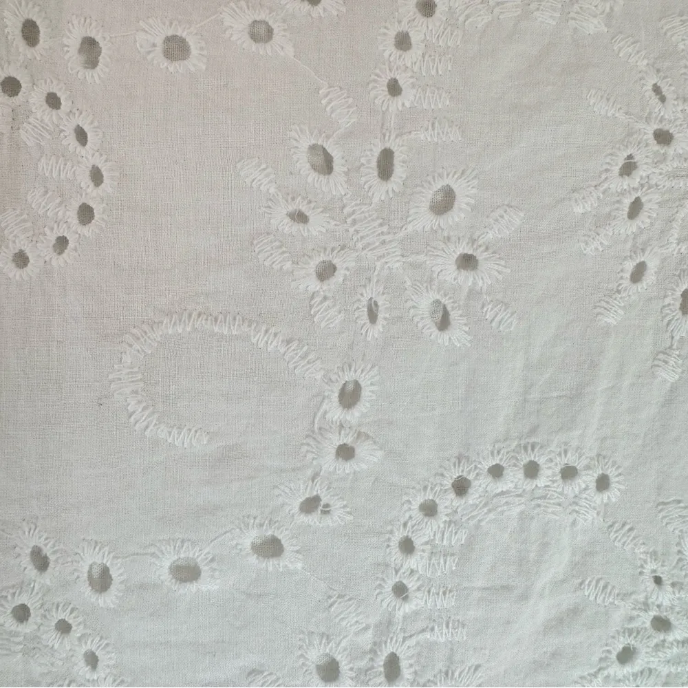 Valentina Naldi White Eyelet Flutter Sleeve Fairy Top 100% Cotton Made in Italy - Image 9