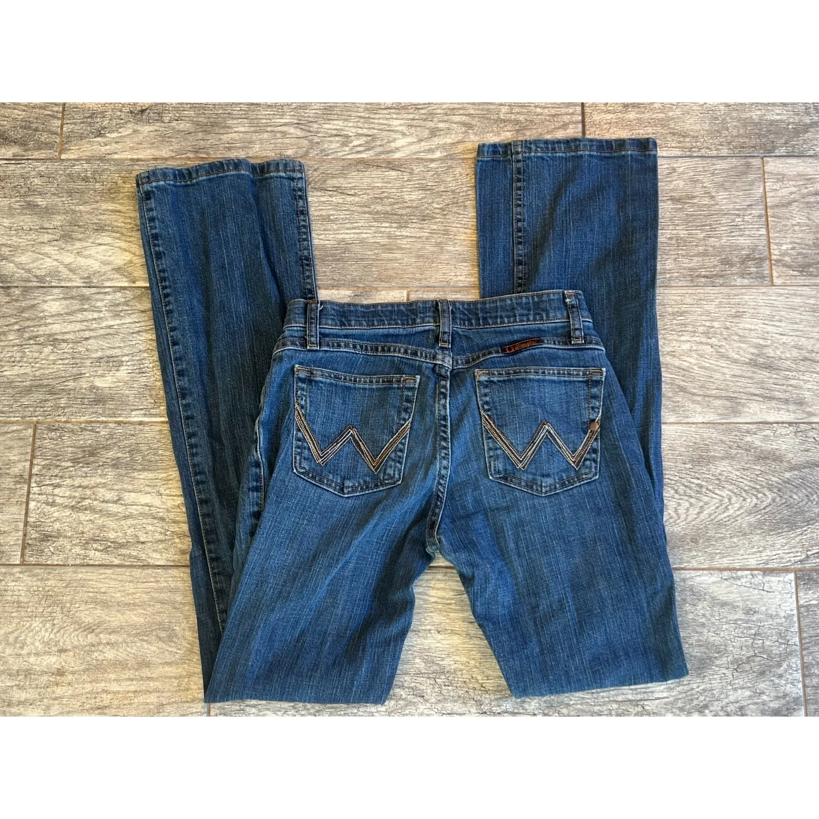 Wrangler Qbaby Denim Jeans 1 / 2 x 34 Bootcut Jean Q-Baby Boot Western Cowgirl - Image 2