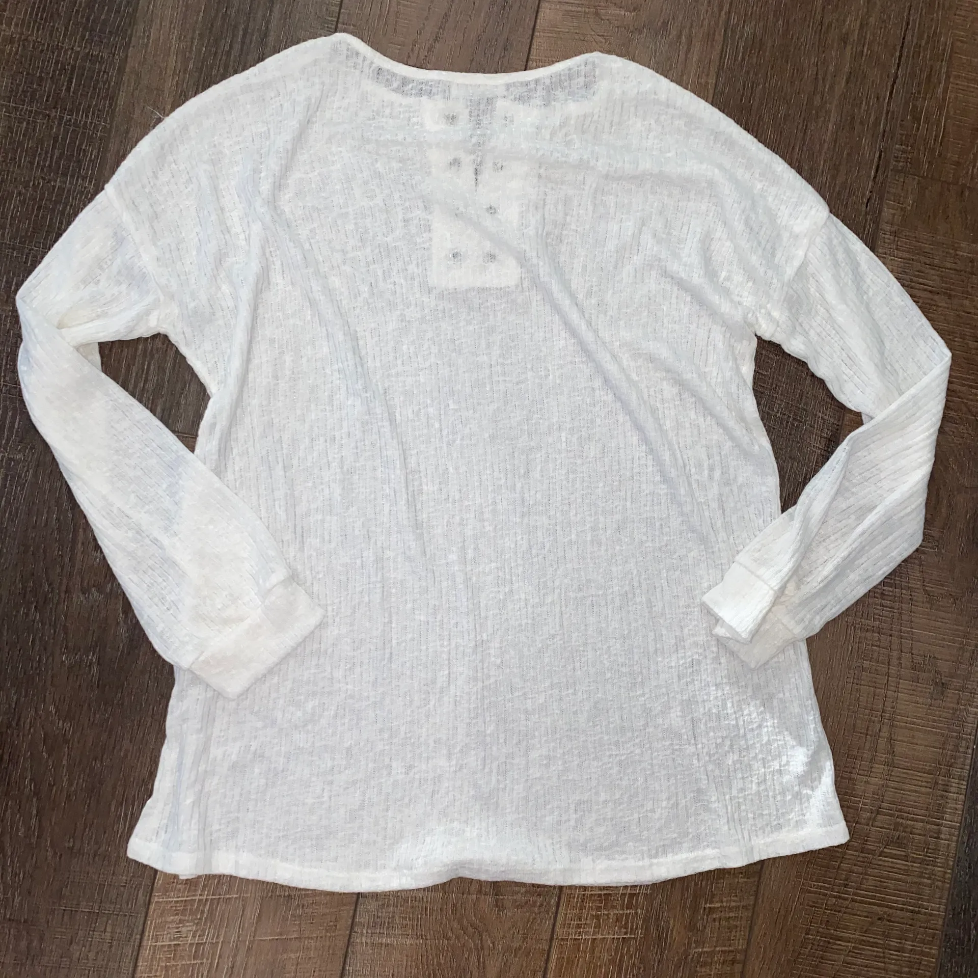 Glamour Farms Boutique Long Sleeve White Top Large - Image 2