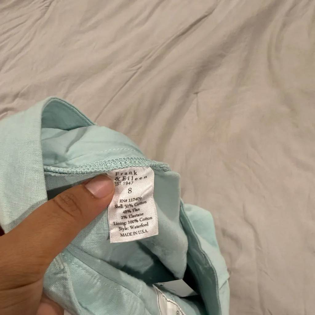 Frank & Eileen Waterford Walking Shorts Size 8 Blue - Image 5