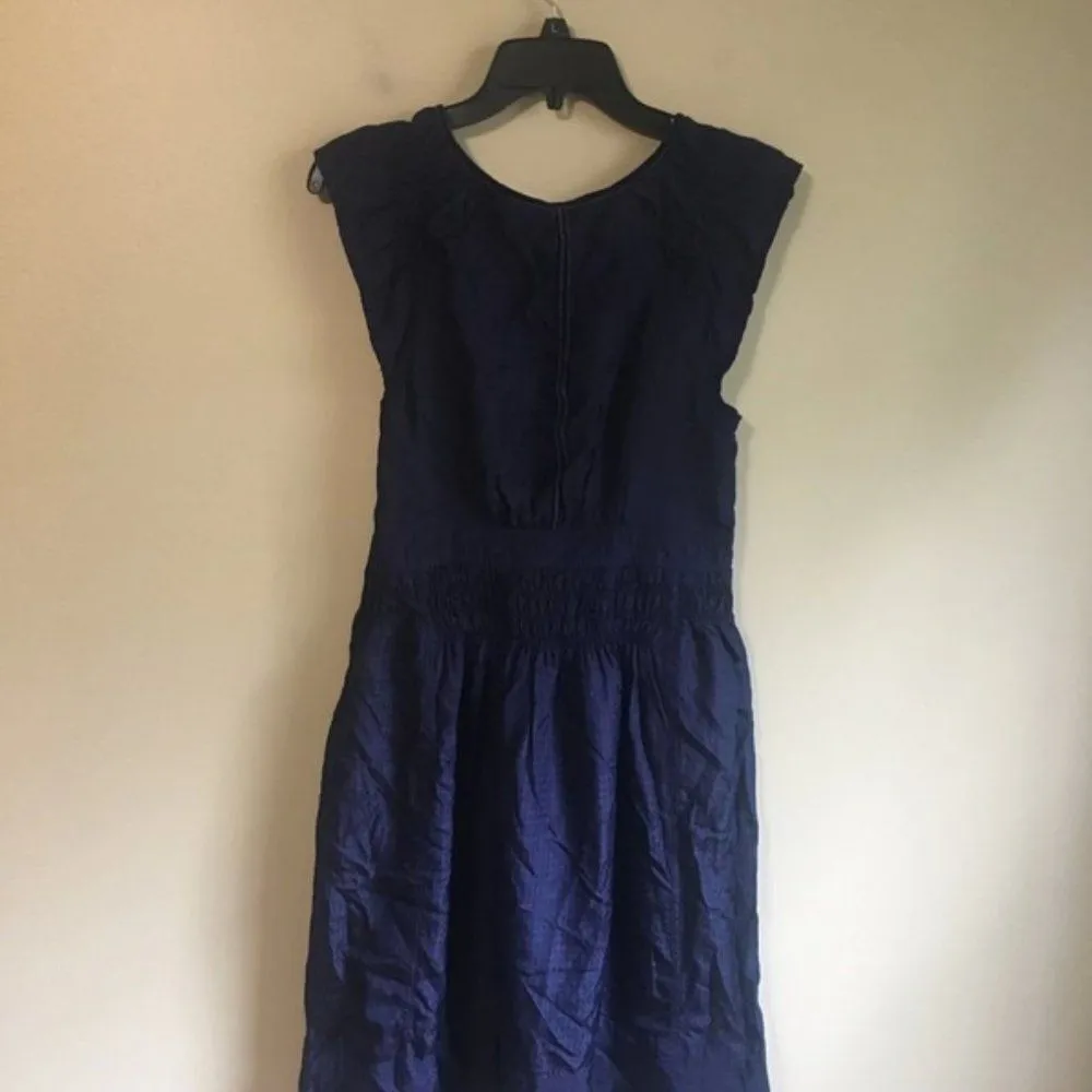 Maeve size 4 silk navy dress - Image 6