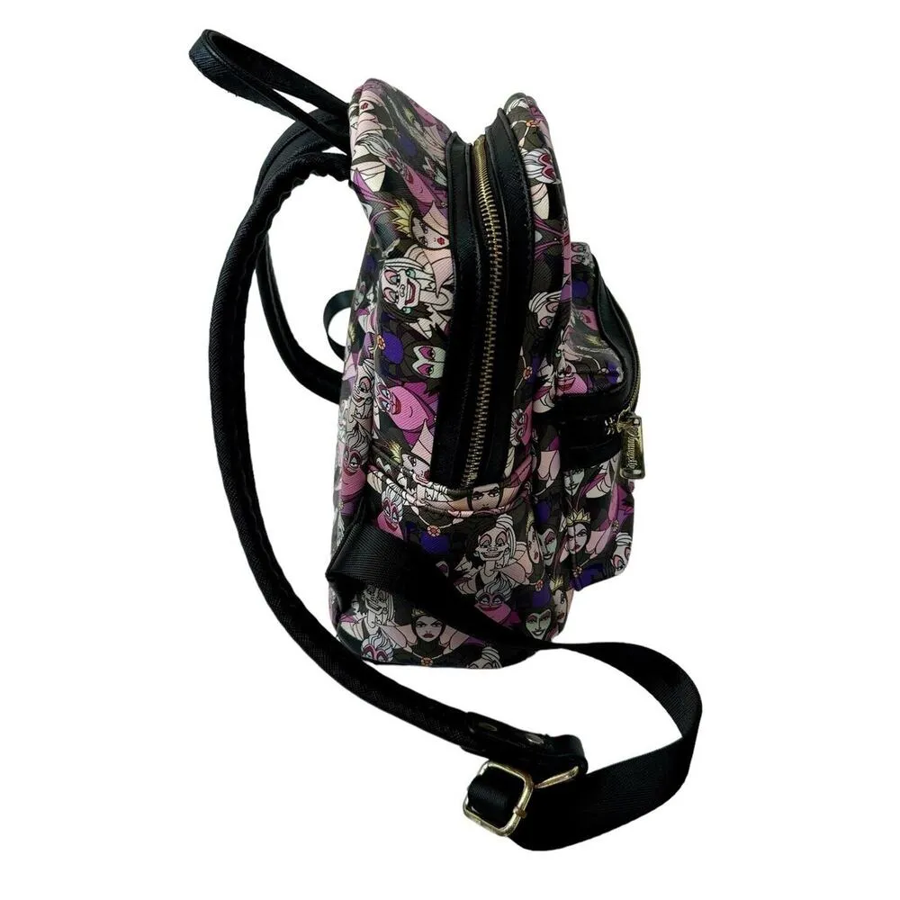 DISNEY LOUNGEFLY Villains Mini Backpack Ursula Cruella Maleficent Evil Queen Bag - Image 9