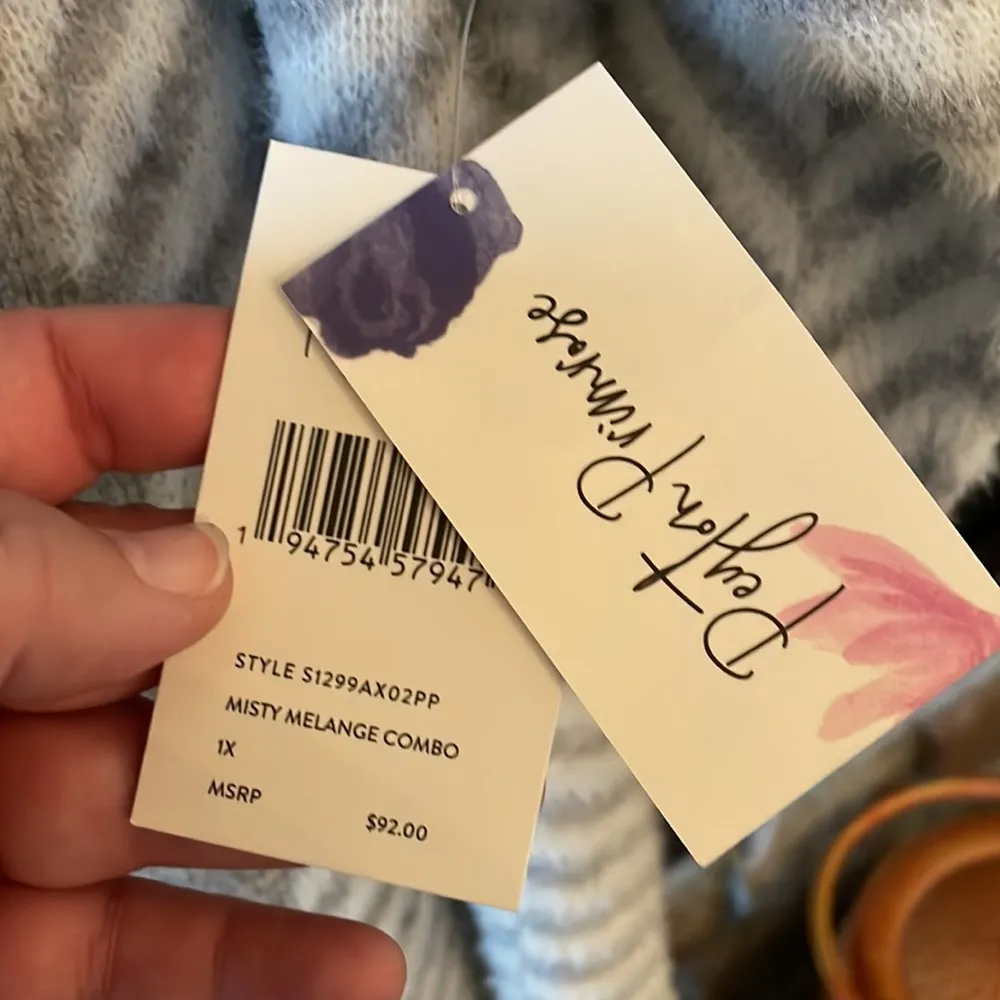 Peyton Primrose Sweater New With Tags Gray Size 1X - Image 5